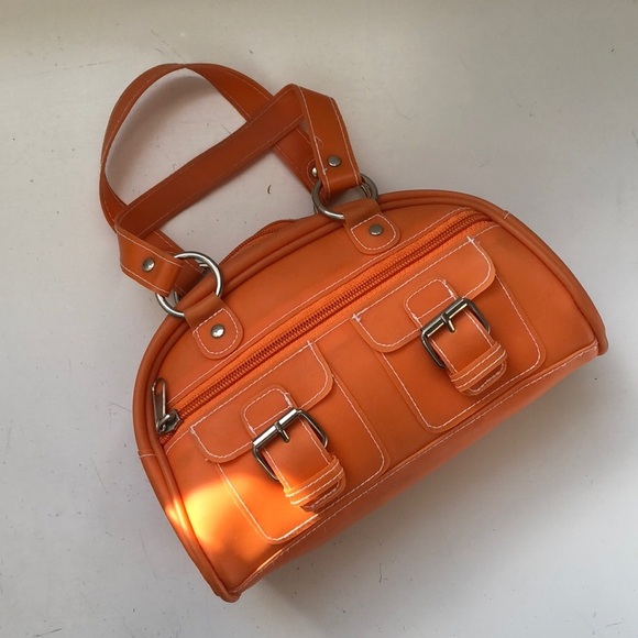 ORANGE NYLON MINI BAG - Picture 1 of 3